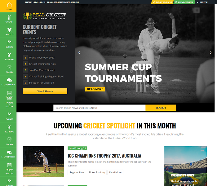 Cricket Website Design In Trichy